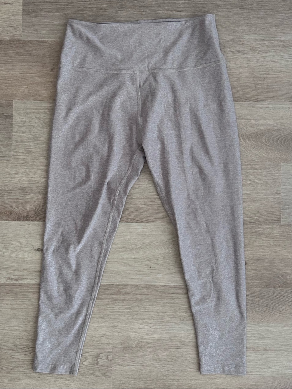 Beyond Yoga High-Waist Leggings Oatmeal Soft Shimmer